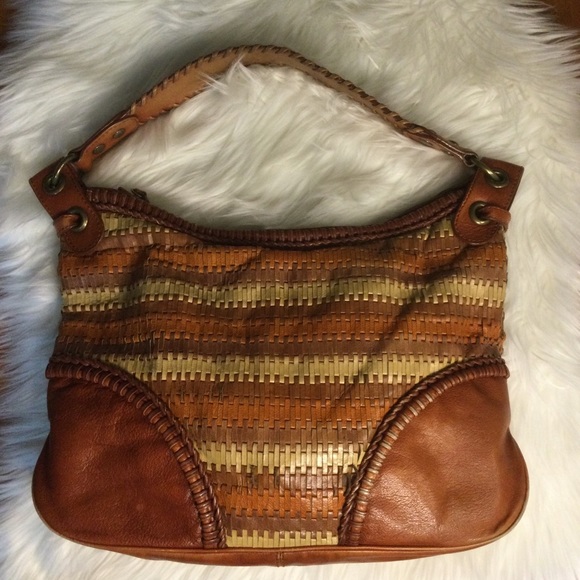 Isabella Fiore Authentic Woven Leather Shoulder Bag - Picture 2 of 16